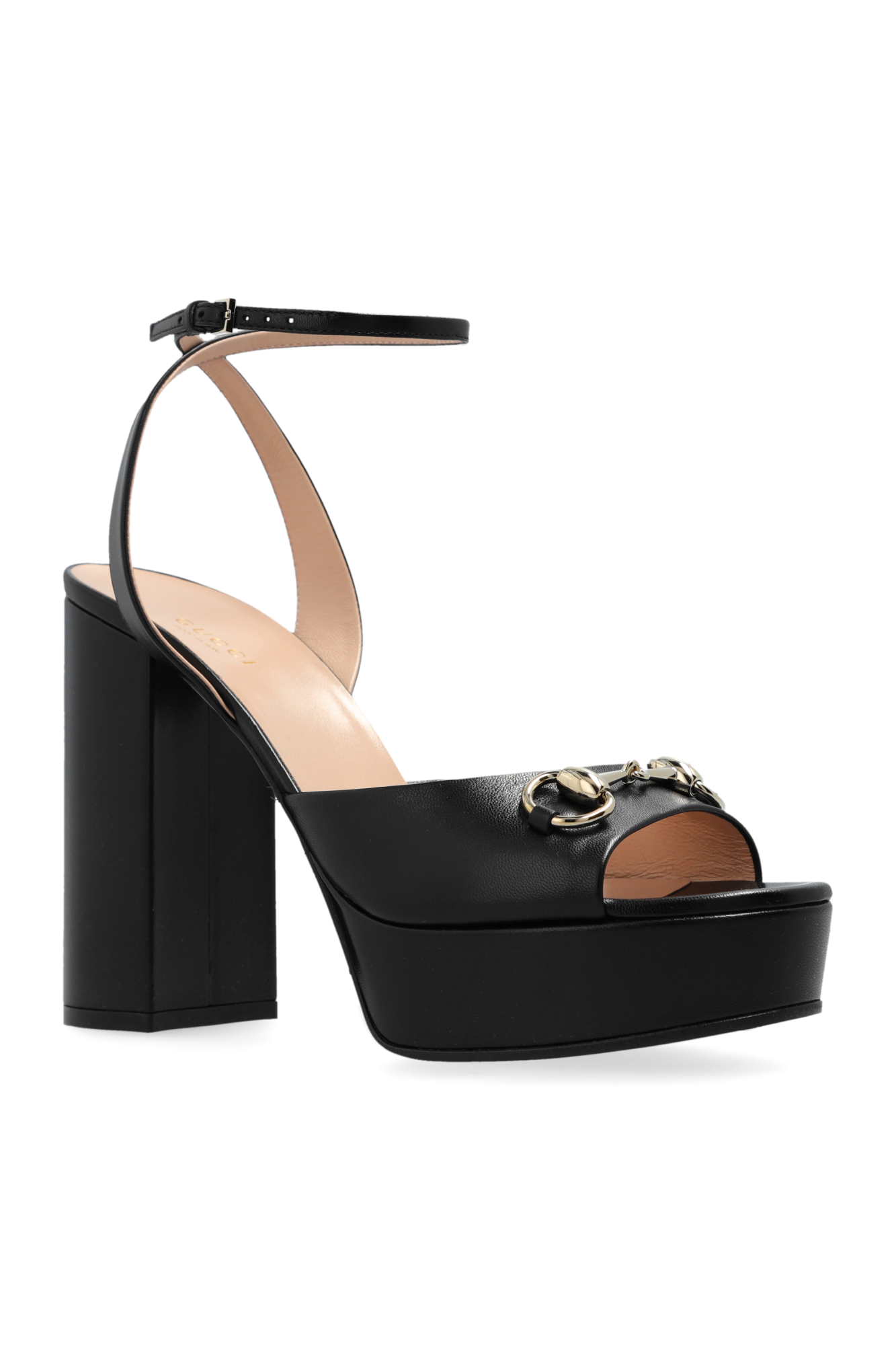 Preto Platform sandals 'Horsebit' Gucci - Vitkac Brazil